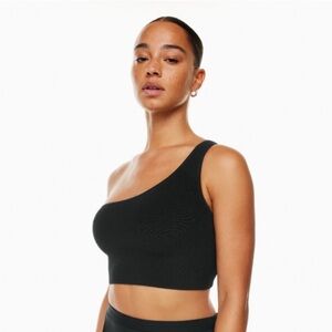 Aritzia Babaton sculpt knit one shoulder cropped tank